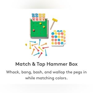 Match & Tap Hammer Box Kids Wooden Color Matching Toy - Multicolor